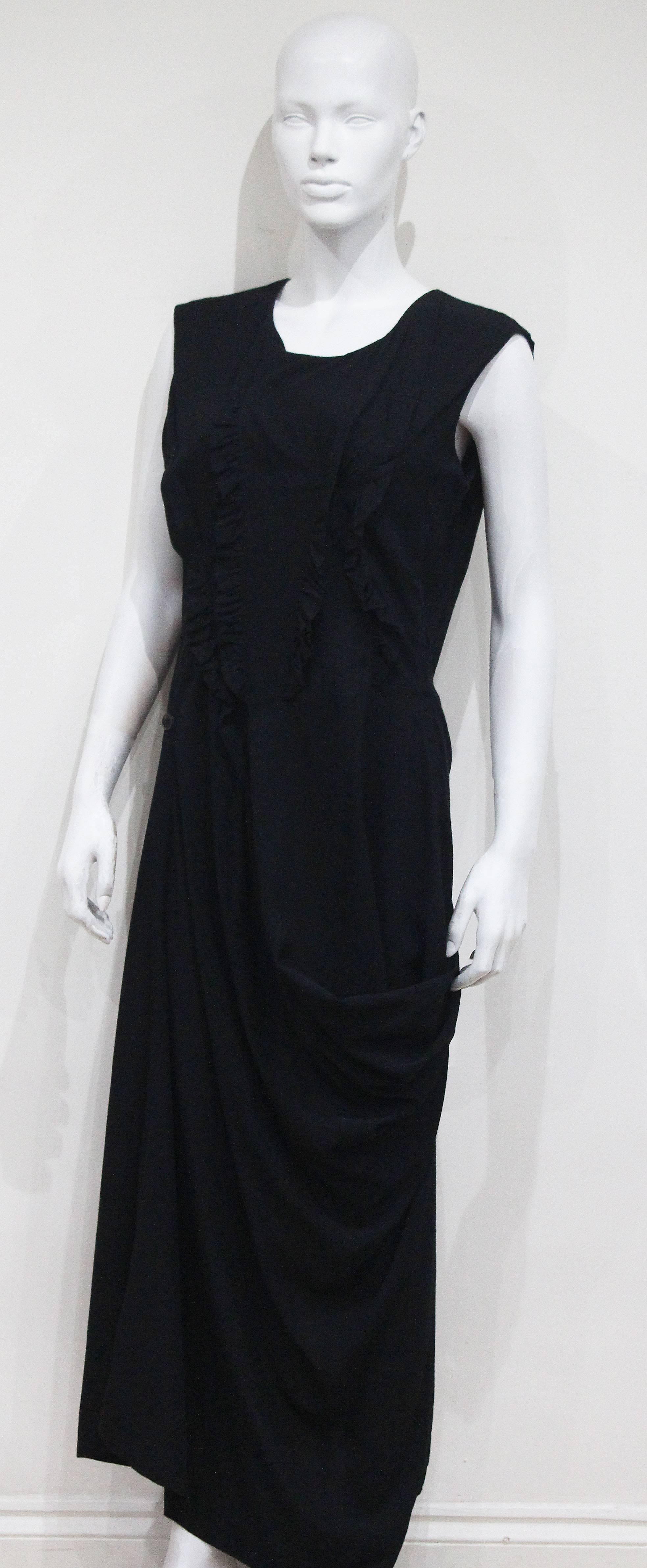 Early Comme des Garcons black asymmetric jumpsuit, c. 1980s In Excellent Condition In London, GB