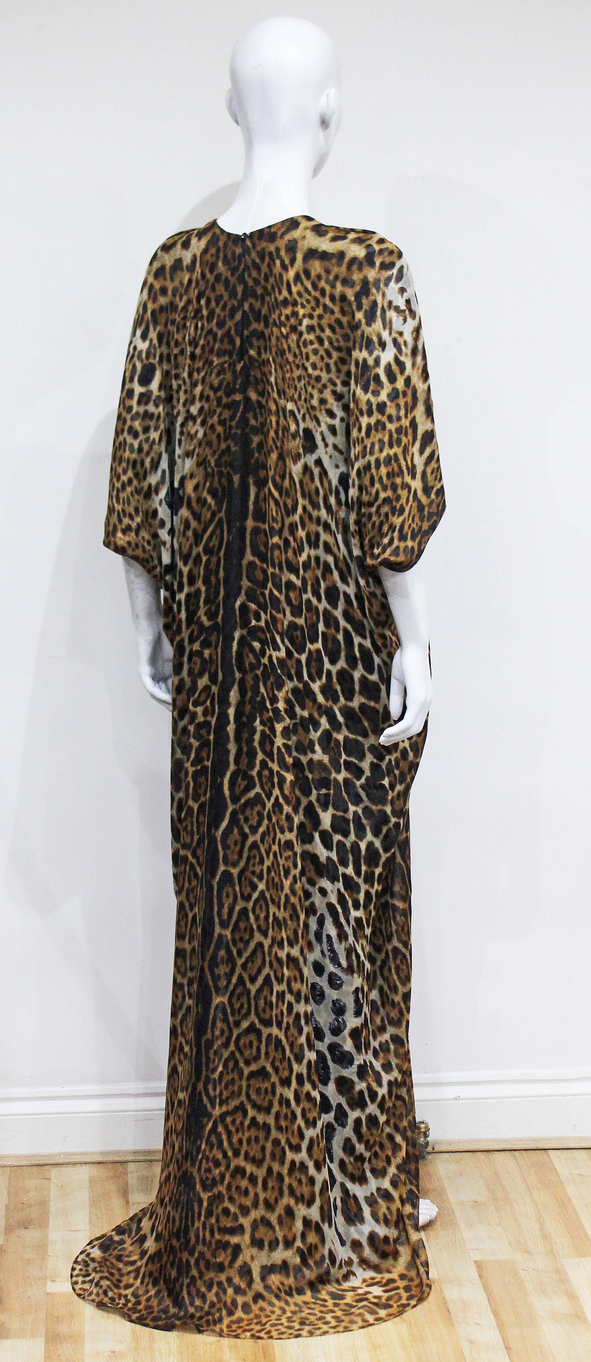 Tom Ford for Yves Saint Laurent leopard print silk caftan, c. 2002 In Good Condition In London, GB