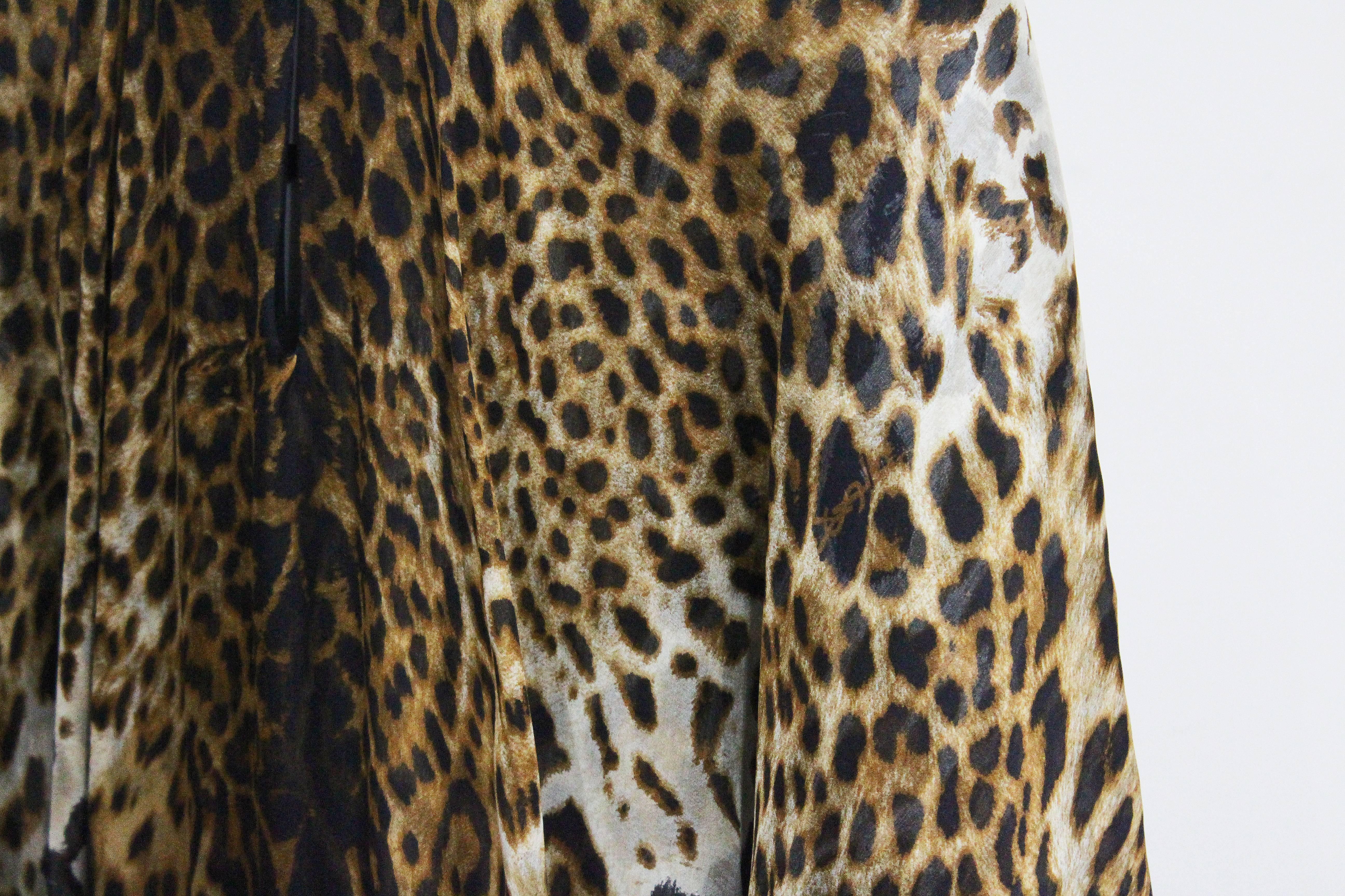 Women's Tom Ford for Yves Saint Laurent leopard print silk caftan, c. 2002