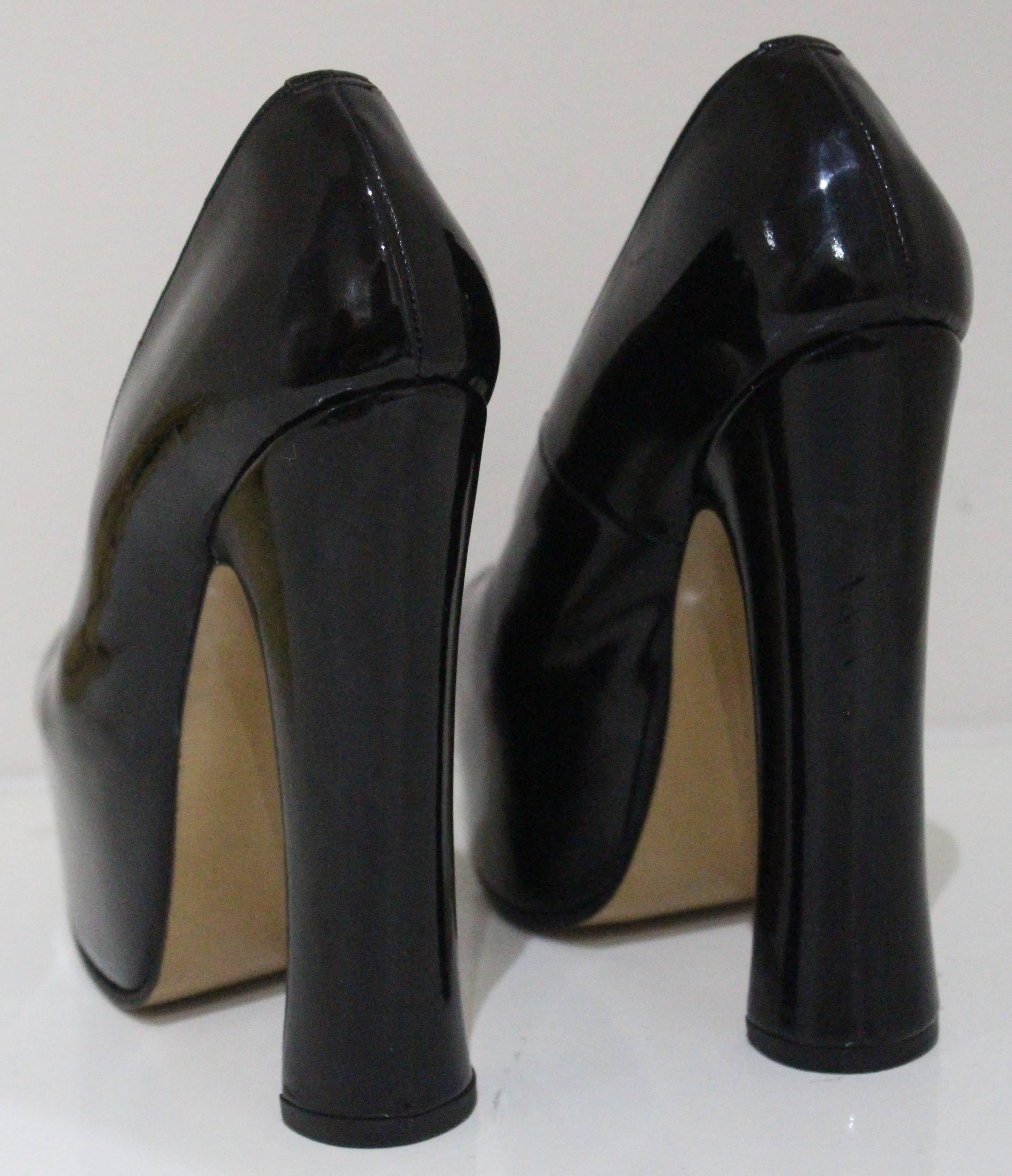 Noir Chaussures de cour à talons surélevés Vivienne Westwood, vers 1990