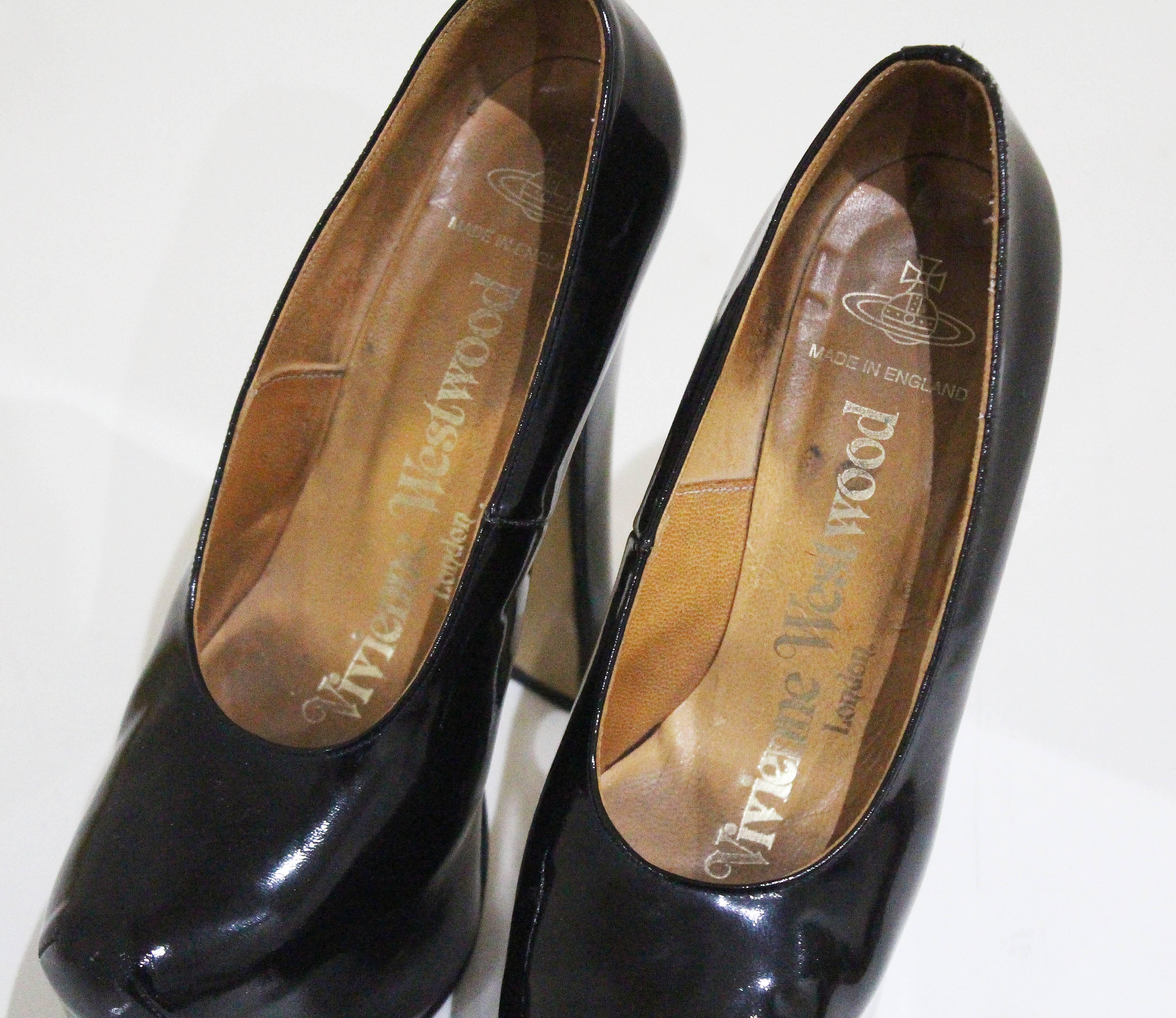 Black Vivienne Westwood elevated court shoe, c. 1990s
