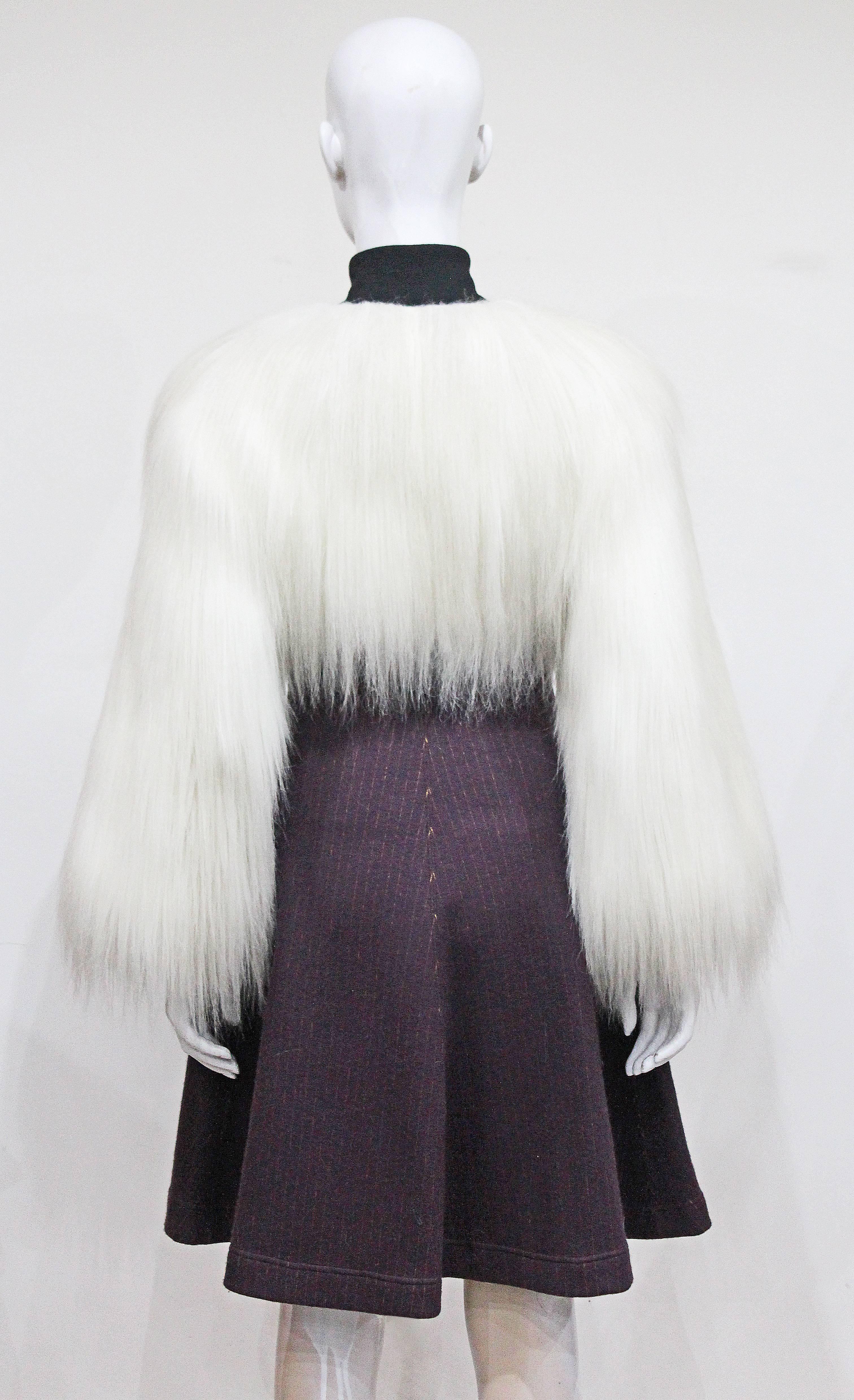 Women's Jean Paul Gaultier Pin Stripe Fur Dress, c. 1993