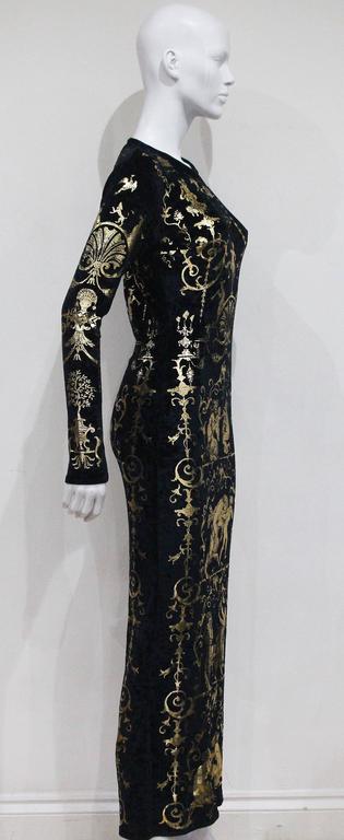 Vivienne Westwood velvet gold leaf evening dress, 'Portrait Collection ...