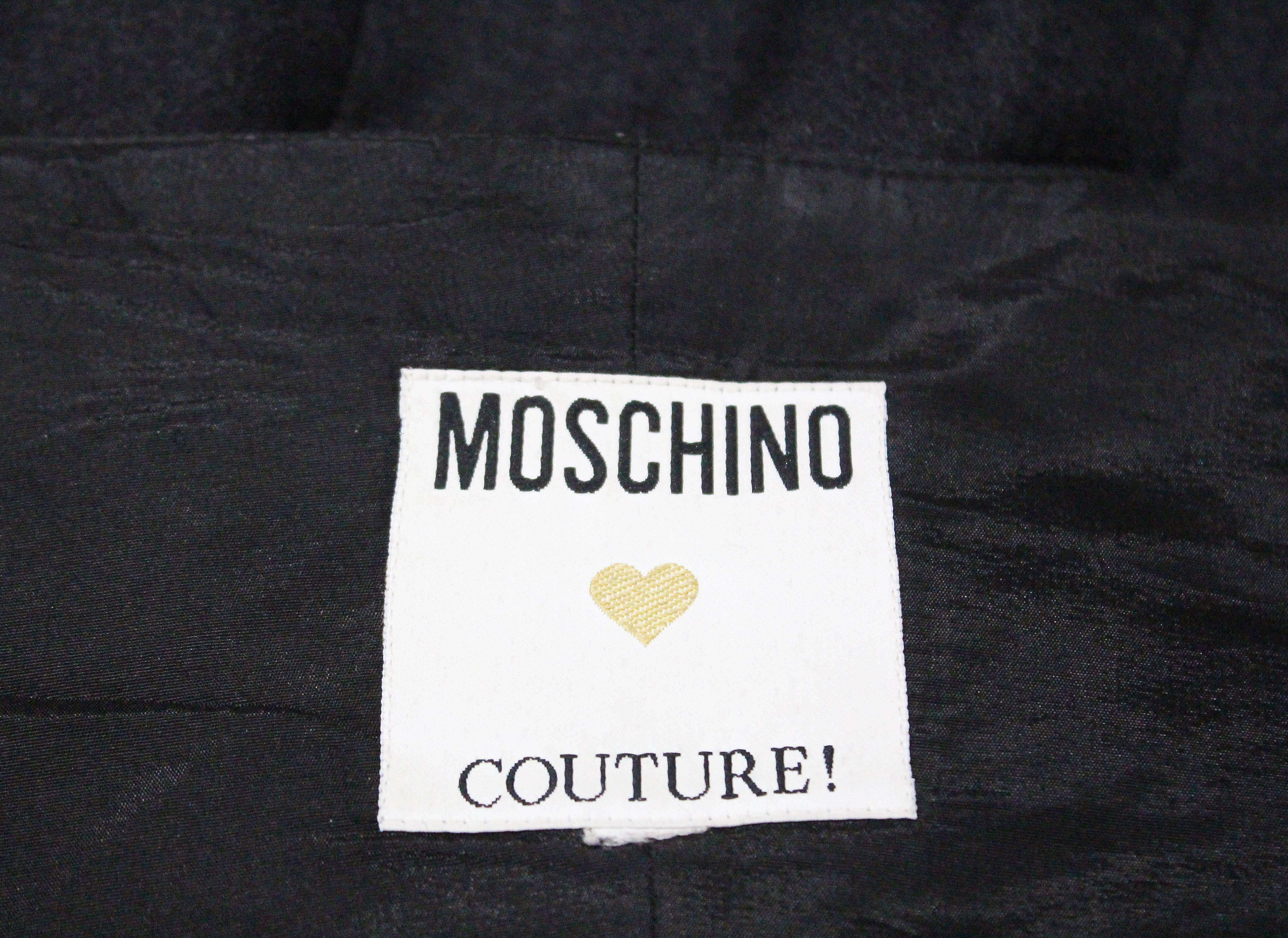 Moschino Couture Deconstructed Suit Strapless Dress, c. 1993 In Excellent Condition In London, GB