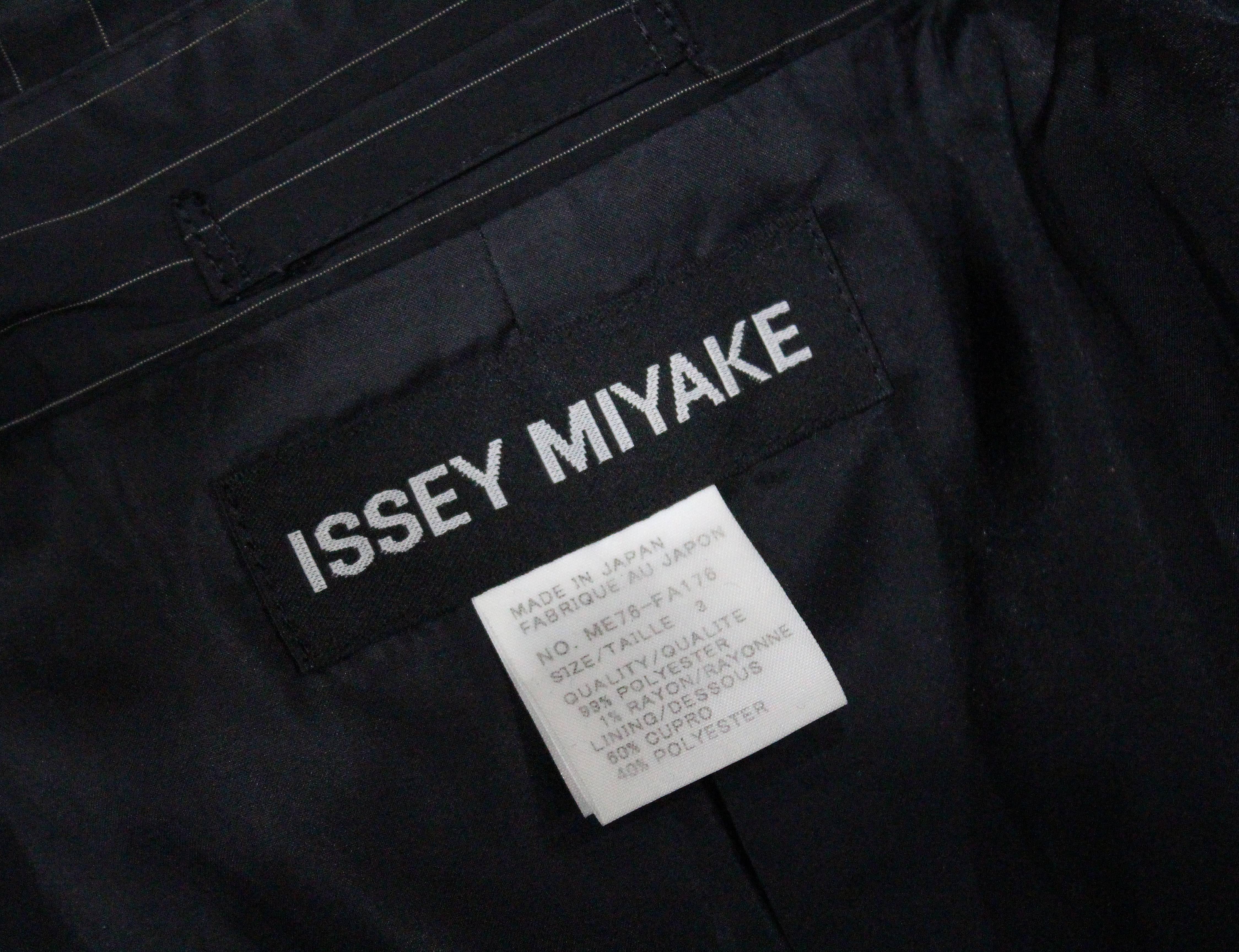 Issey Miyake pinstripe windbreaker coat, c. 1990s 1