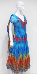 Alexander McQueen 'Irere' tropical feather evening gown, c. 2003