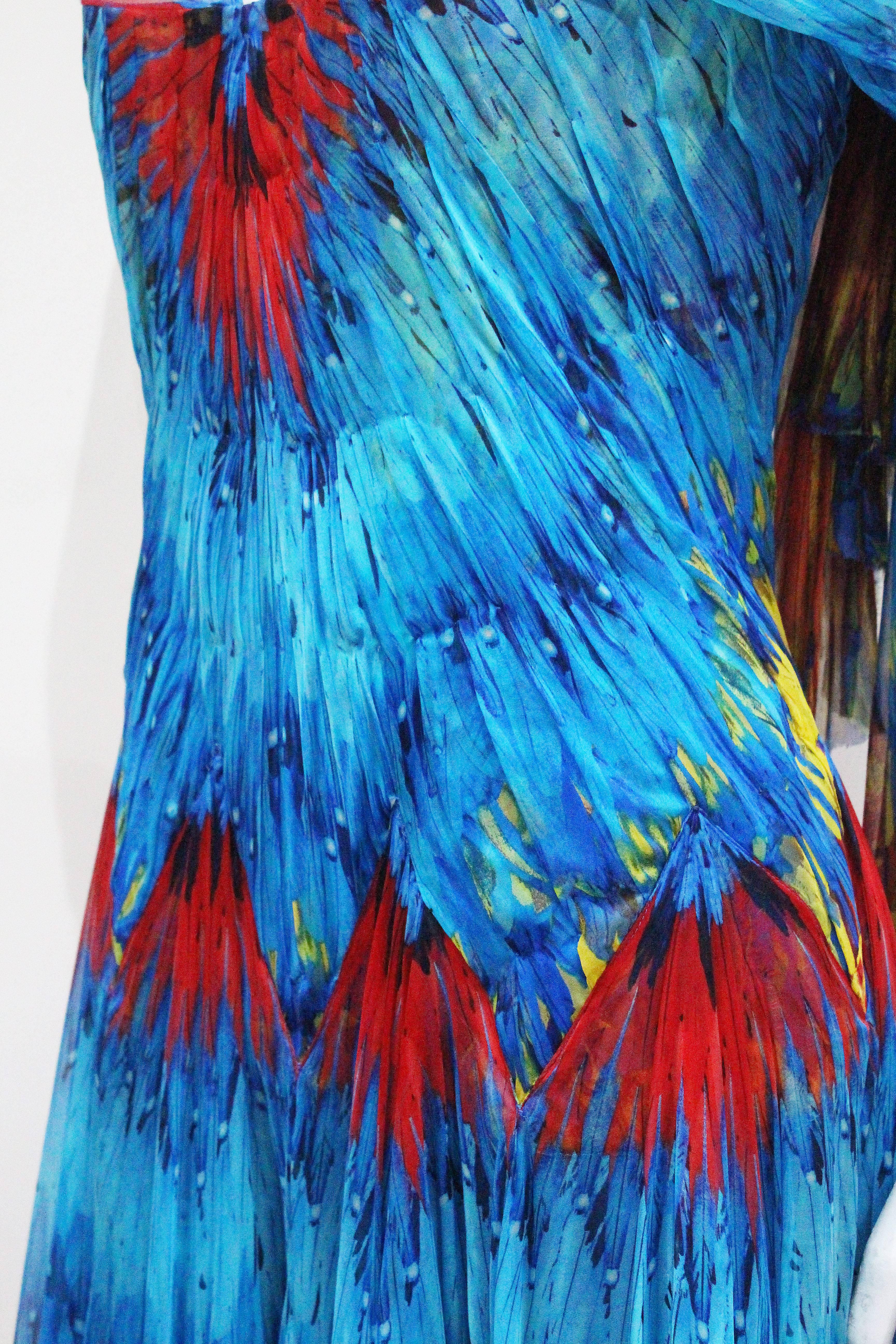 Alexander McQueen 'Irere' tropical feather evening gown, c. 2003 1