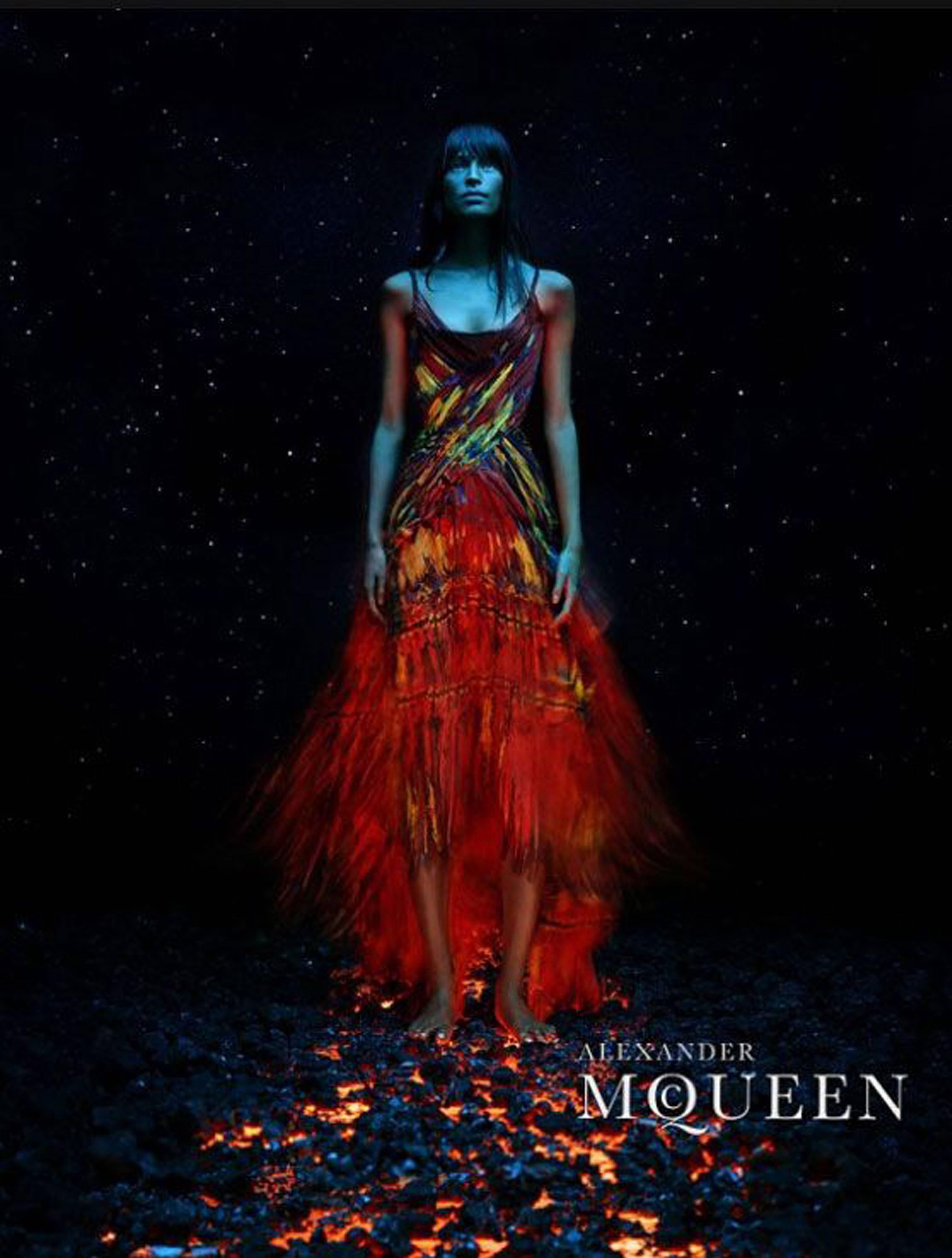 Alexander McQueen 'Irere' tropical feather evening gown, c. 2003 3