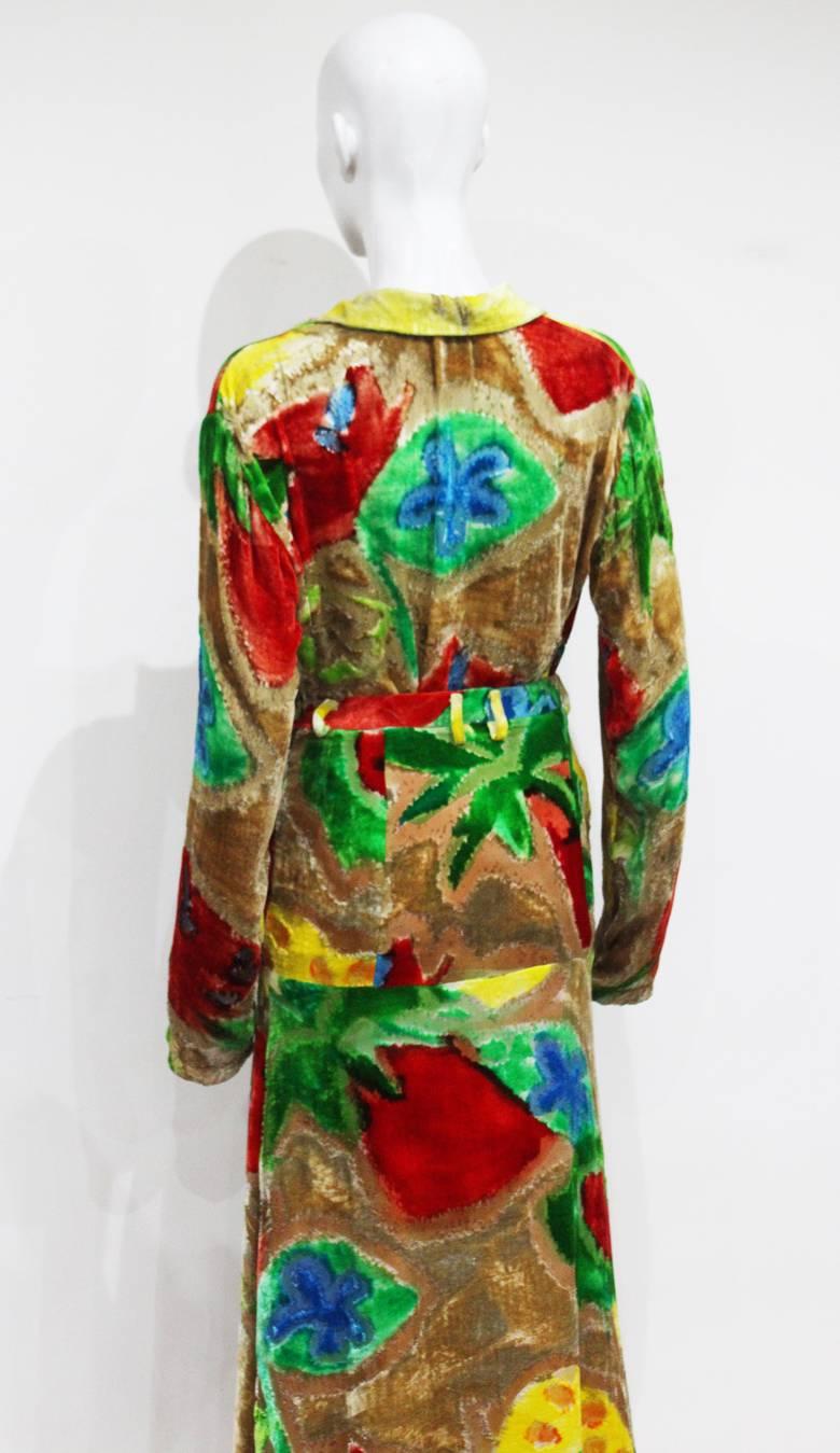 Issey Miyake abstract floral devoré skirt suit, c. 1990s 1