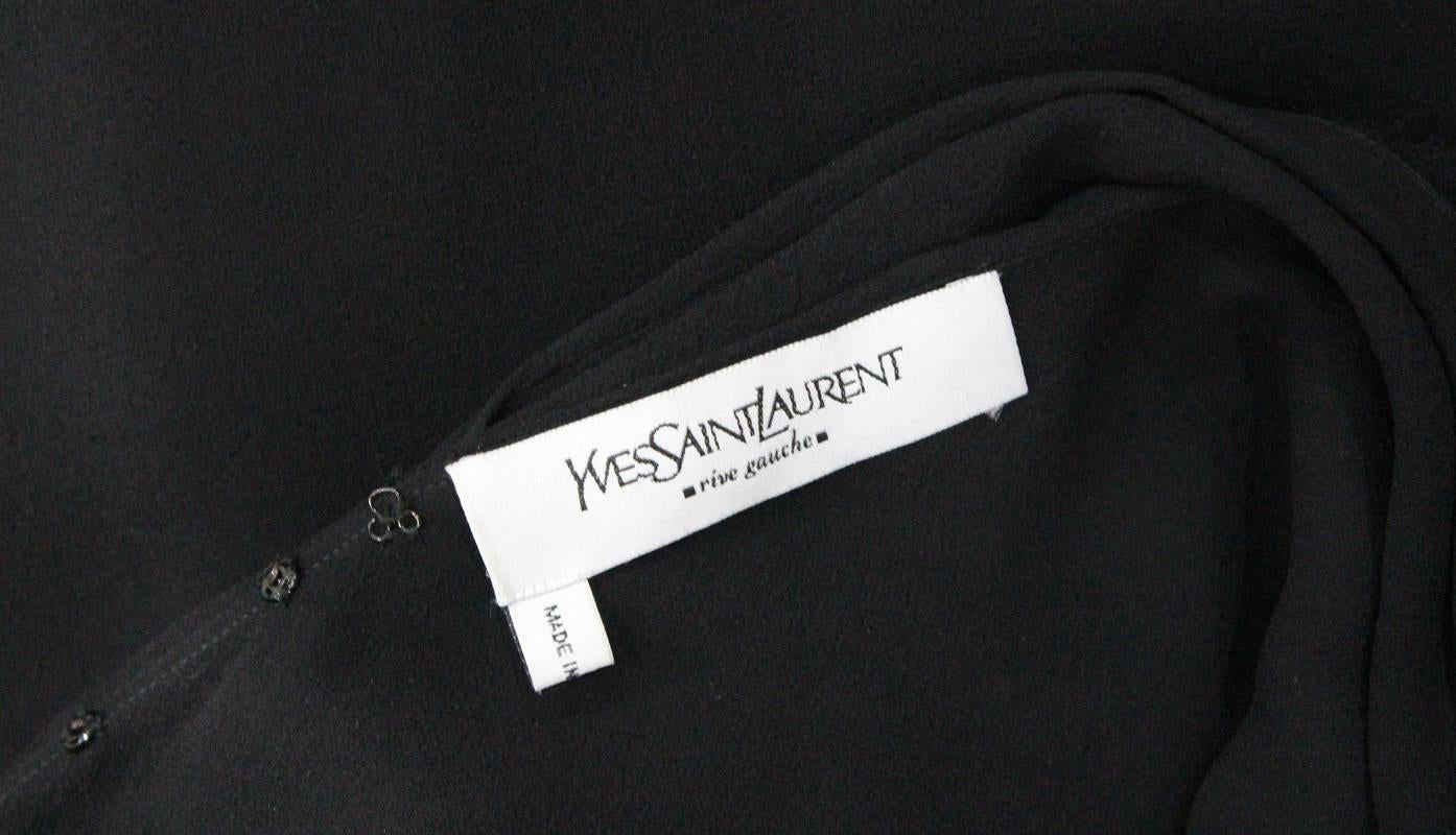Yves Saint Laurent by Tom Ford silk chiffon black evening dress, c. 2001 1