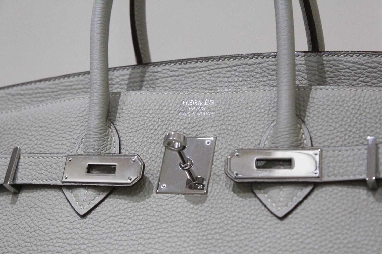 Hermes 35 cm Birkin Bag in Clemence Leather 4