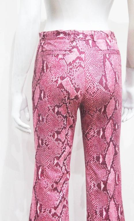 Gucci by Tom Ford Hot Pink Python Print Bell Bottom Pants, c. 2000 at  1stDibs | 2000 pants, gucci pink pants, hot pink bell bottom pants