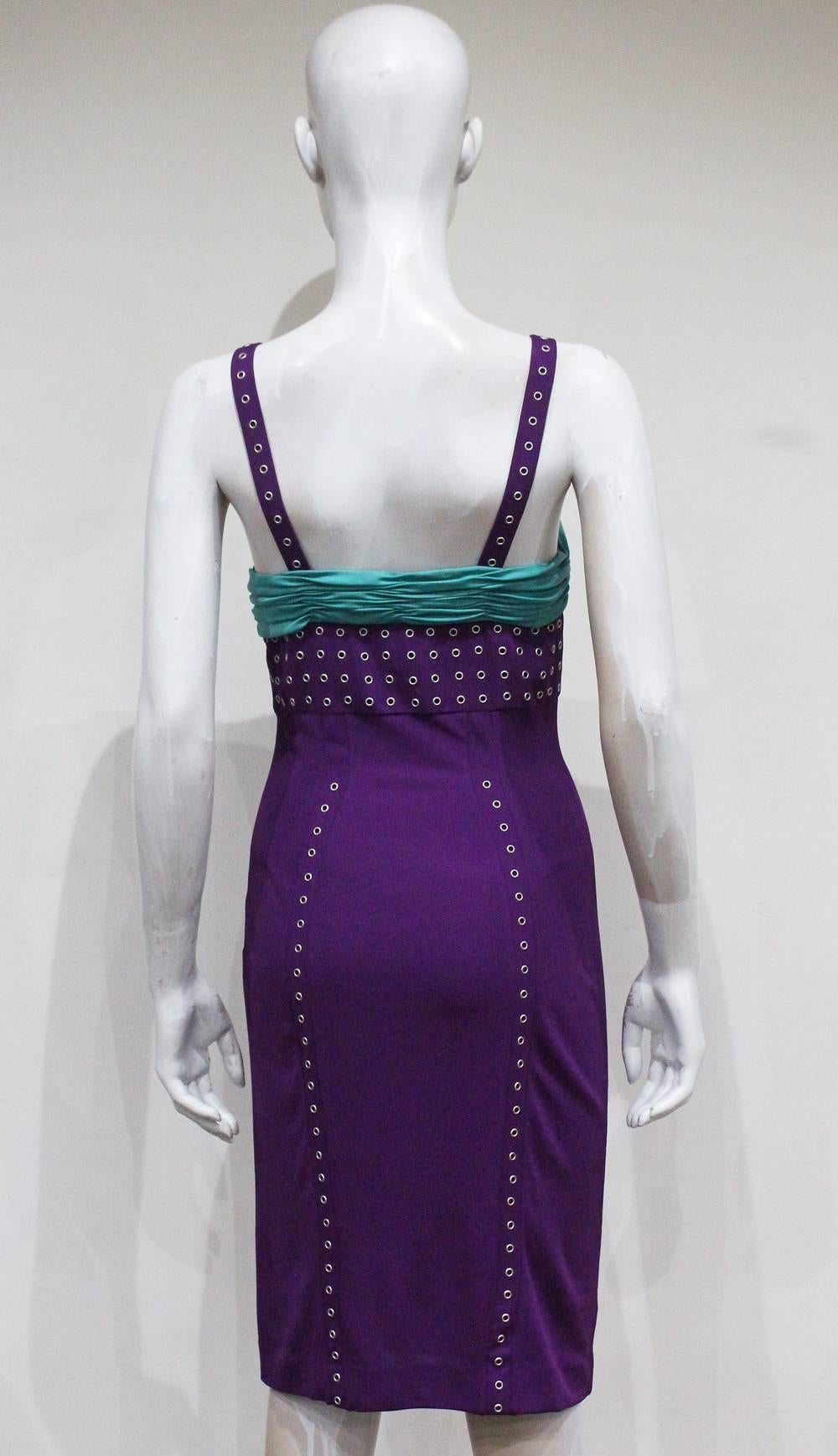Women's Gianni Versace studded evening dress, c. 1990s For Sale