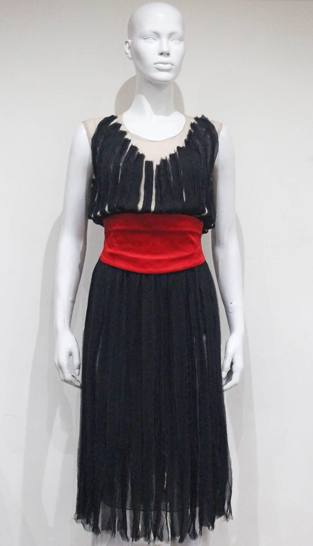 Givenchy silk chiffon corseted evening dress, c. 2007 In Excellent Condition For Sale In London, GB