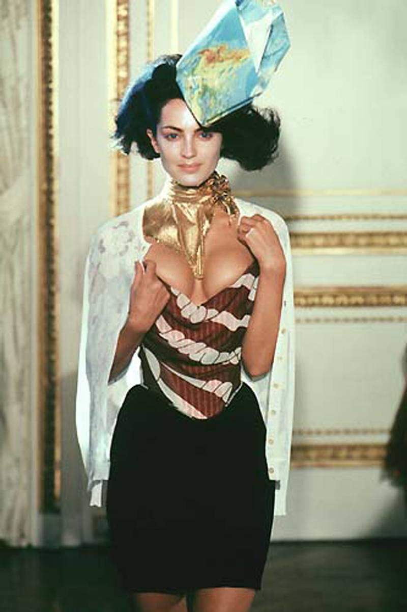 Vivienne Westwood maritim inspiriertes Seidenchiffon-Korsett:: c. 1998 im Zustand „Gut“ in London, GB