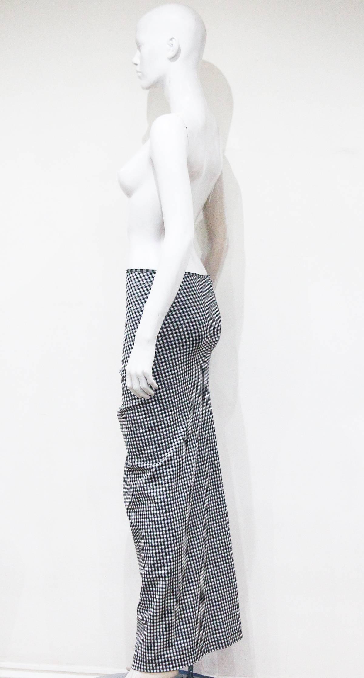 Women's Comme des Garcons 'Body Meets Dress' / 'Bump' collection gingham skirt, c. 1997
