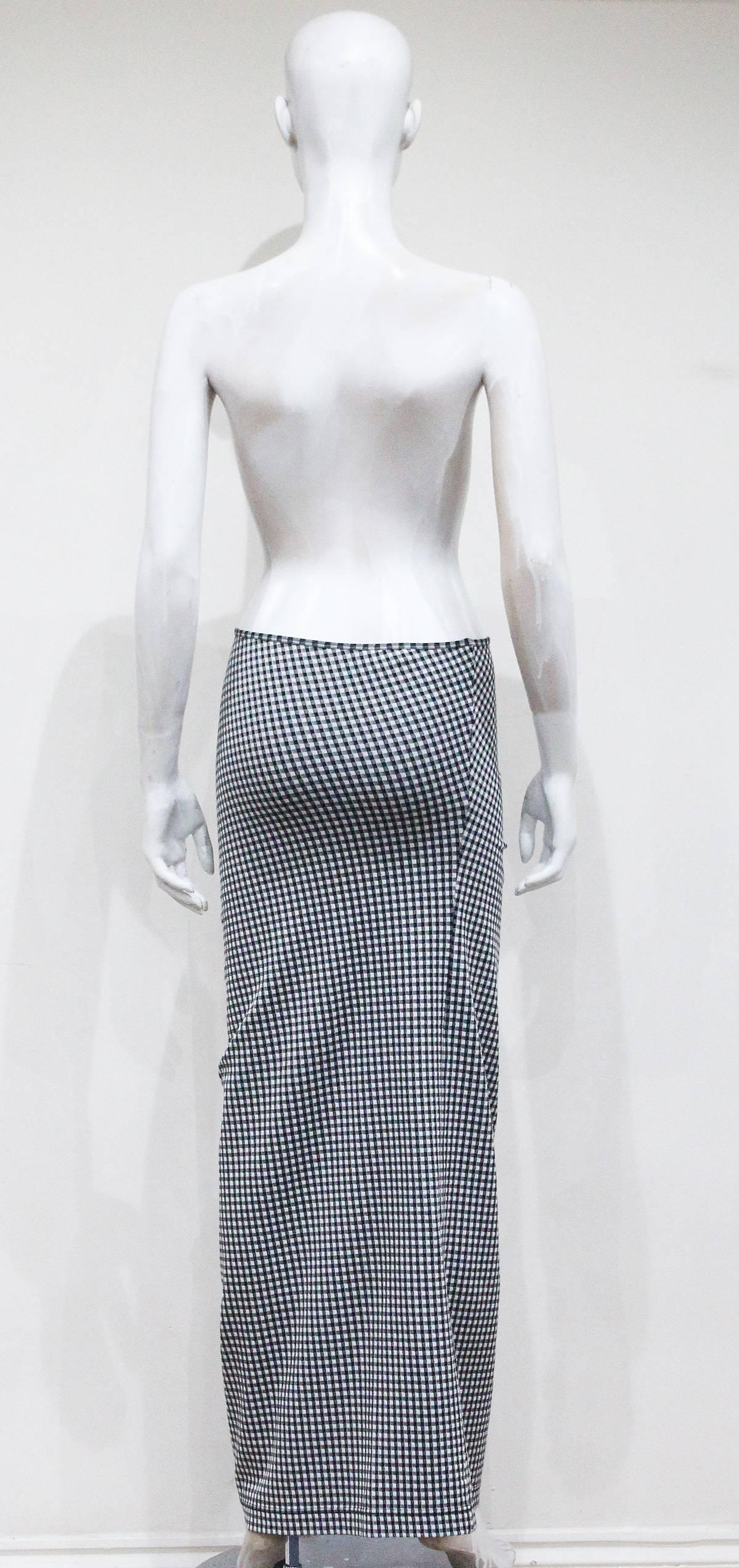 Comme des Garcons 'Body Meets Dress' / 'Bump' collection gingham skirt, c. 1997 1