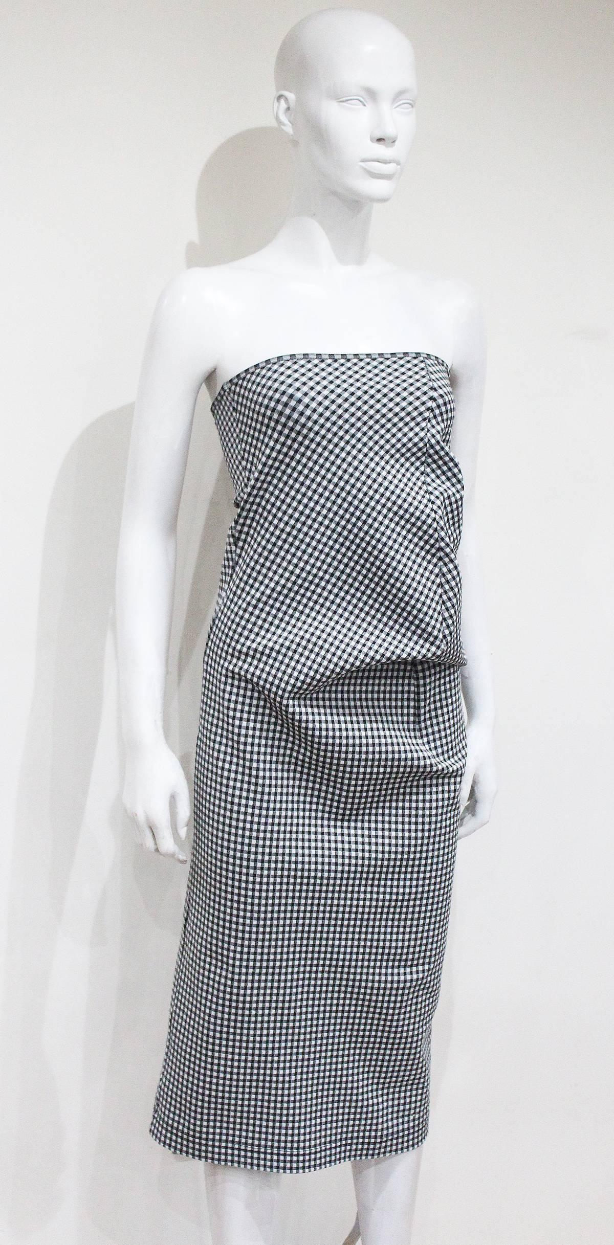 Comme des Garcons 'Body Meets Dress' / 'Bump' collection gingham skirt, c. 1997 2