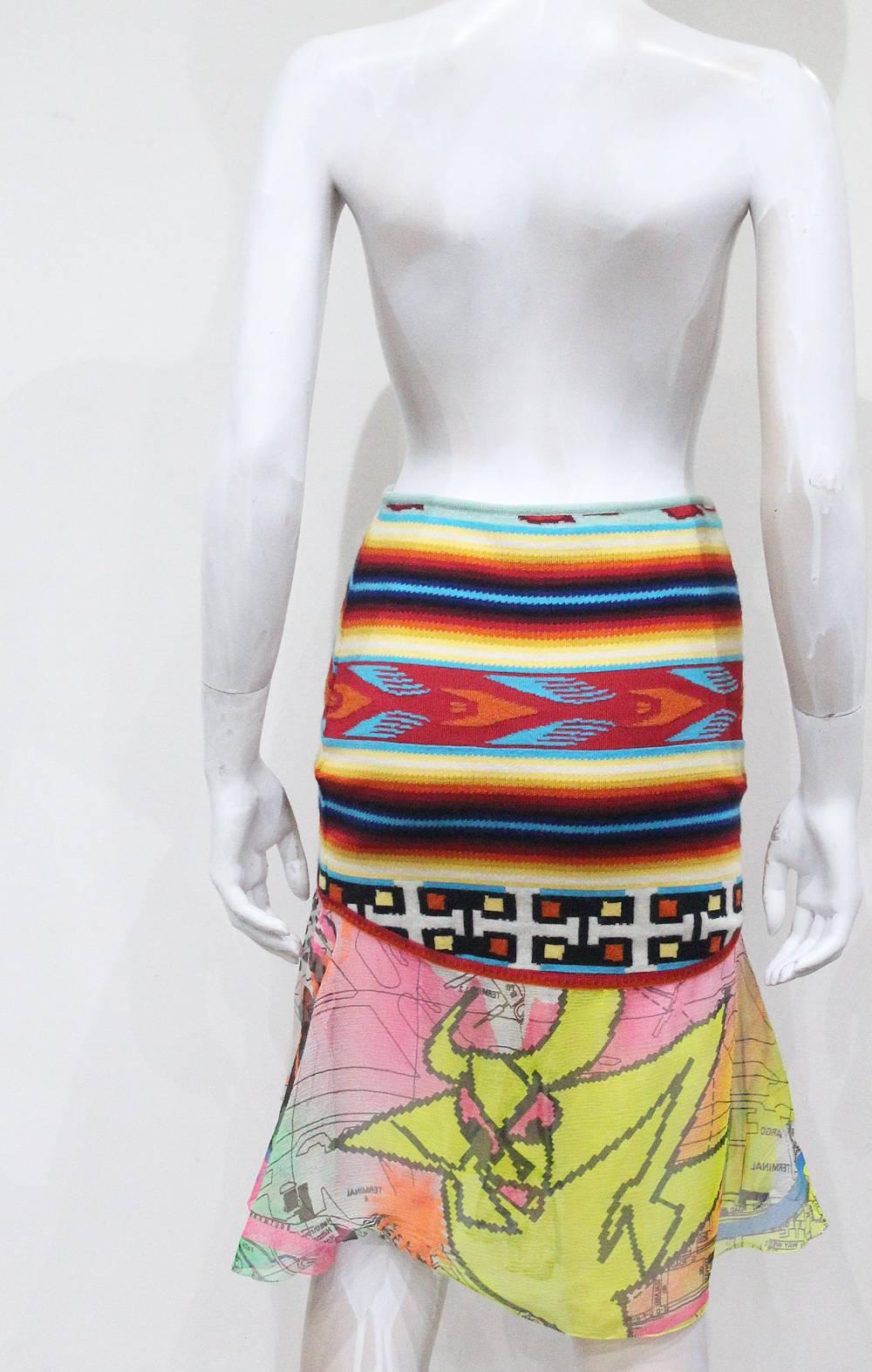 Christian Dior by John Galliano tribal knitted skirt, c. 2001 In Excellent Condition In London, GB