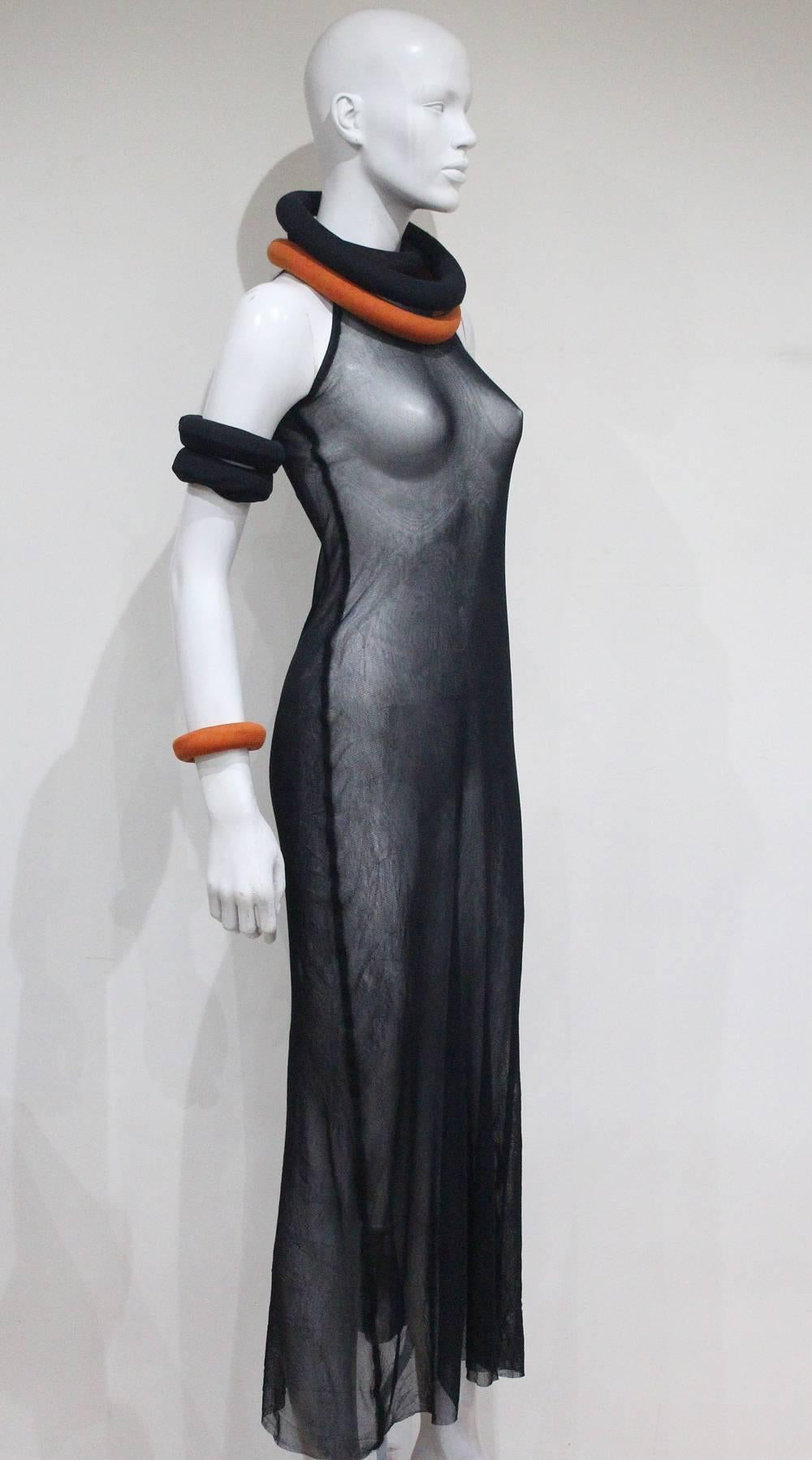 Jean Paul Gaultier mesh tube dress, c. 1995 In Good Condition In London, GB