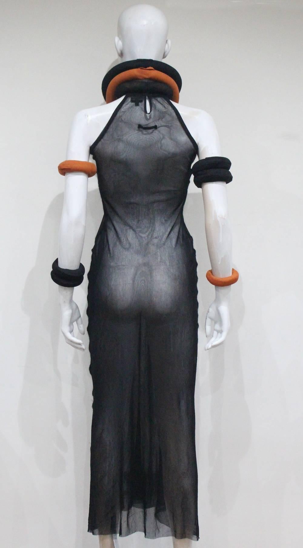Women's Jean Paul Gaultier mesh tube dress, c. 1995