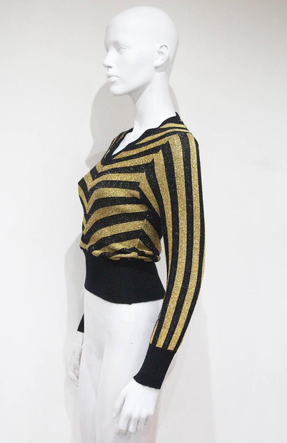 1970s Mary Quant Sheer Black Shirt