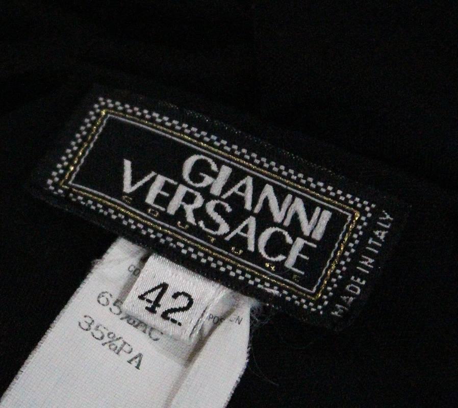 Gianni Versace Couture black silk jersey evening dress, c. 1990s  2