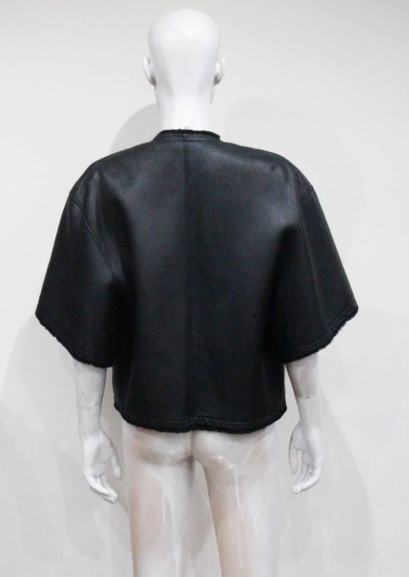 Black Hermes by Maison Martin Margiela shearling jacket, c. 2002
