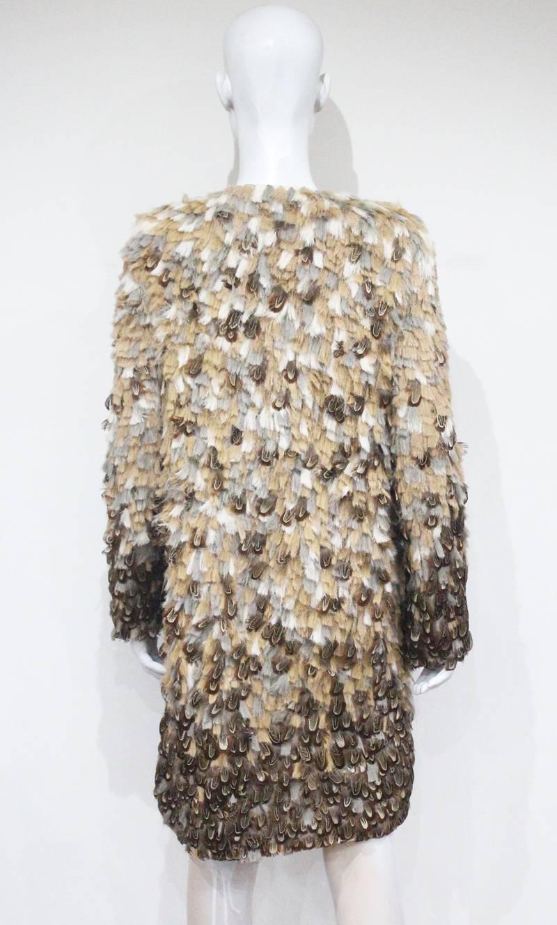 Women's Escada feathered evening coat, c. 1990s
