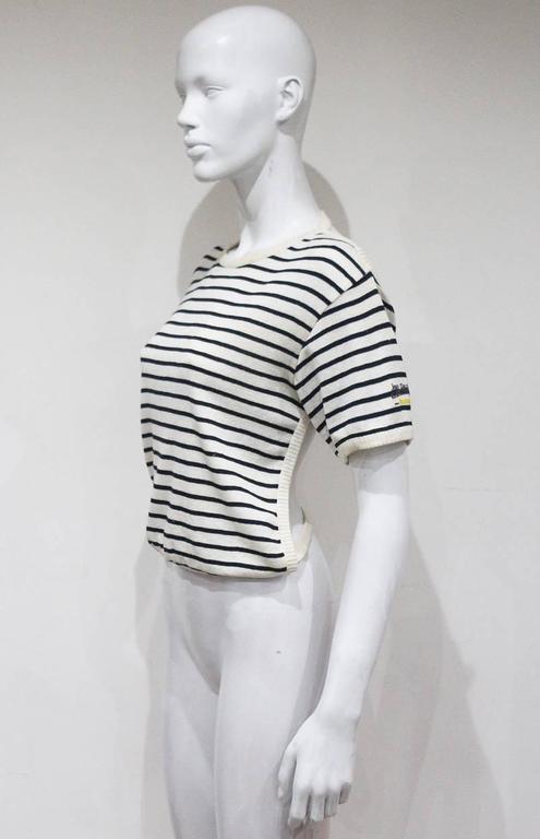Jean Paul Gaultier documented striped backless sweater 'L'Homme