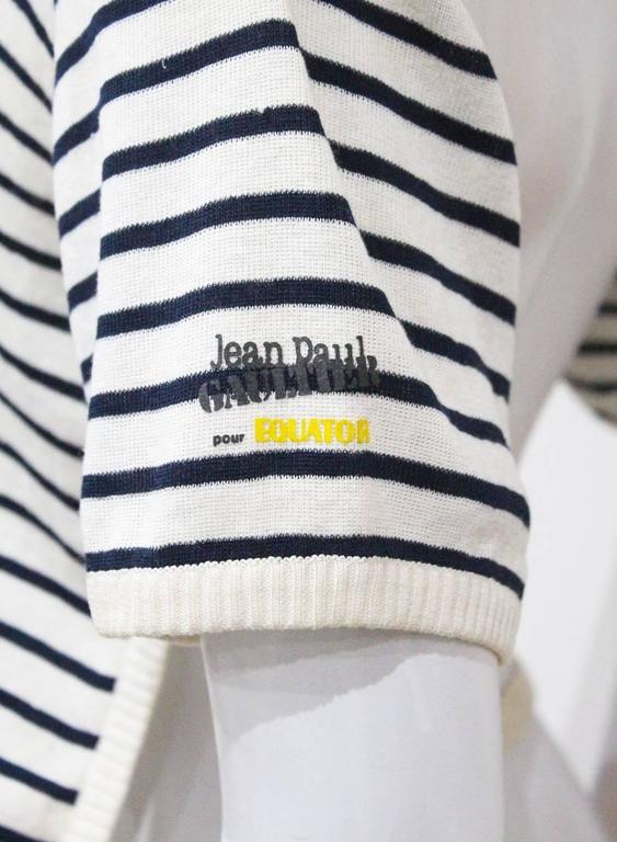 Jean Paul Gaultier documented striped backless sweater 'L'Homme