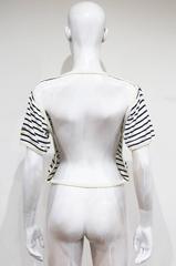 Jean Paul Gaultier documented striped backless sweater 'L’Homme Objet', c. 1983