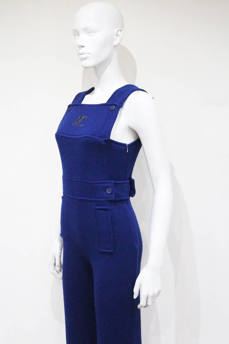 Women's Courreges flared woollen jumpsuit, c. 1971