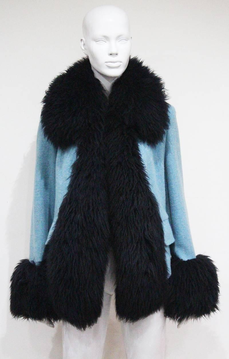 Women's Vivienne Westwood Harris Tweed Woollen Jacket With Sheepskin, c. 1993