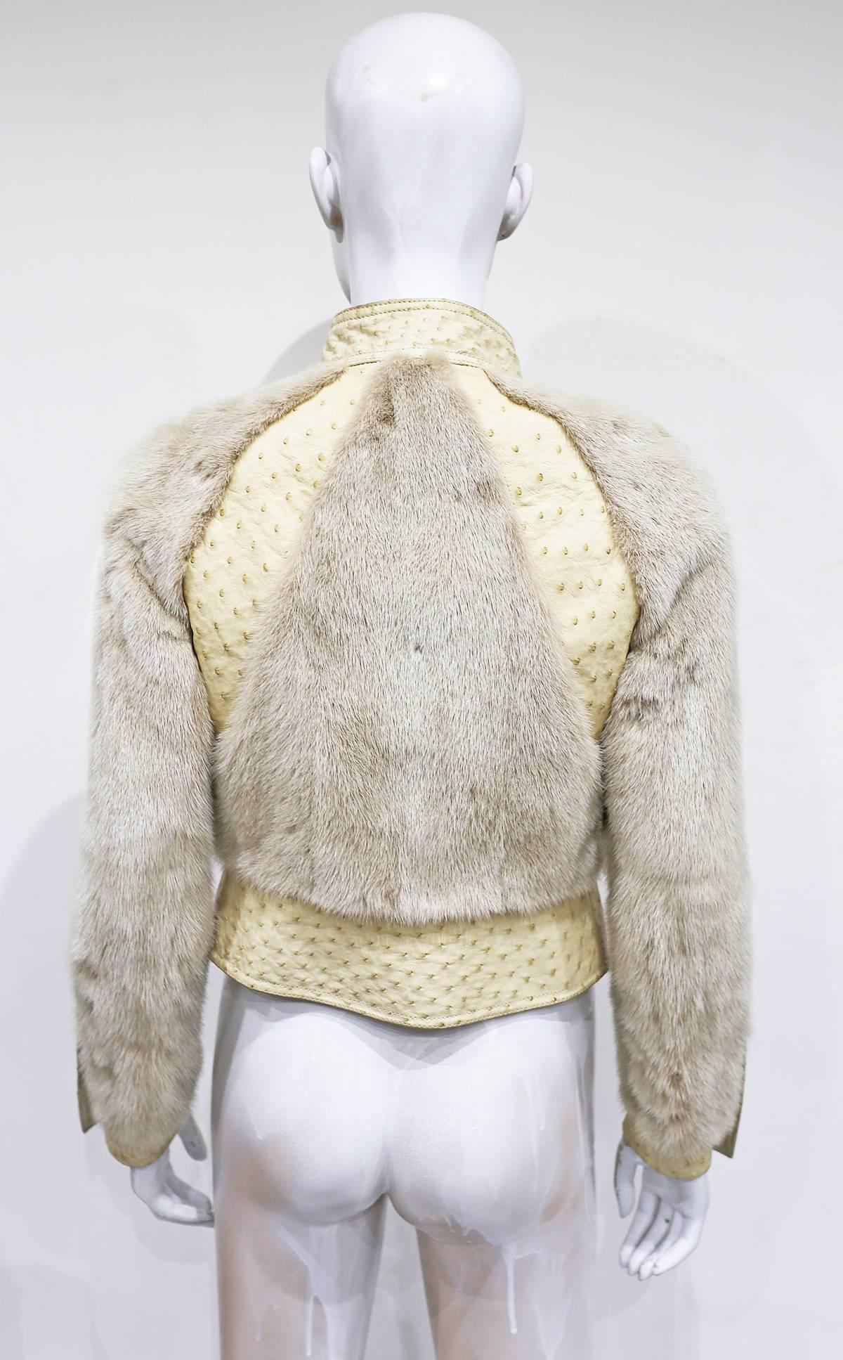 Gucci by Tom Ford Ostrich and Mink fur jacket, c. 2000 1