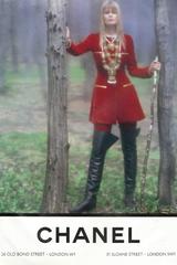 Chanel red velvet Napoleon style riding jacket, c. 1993