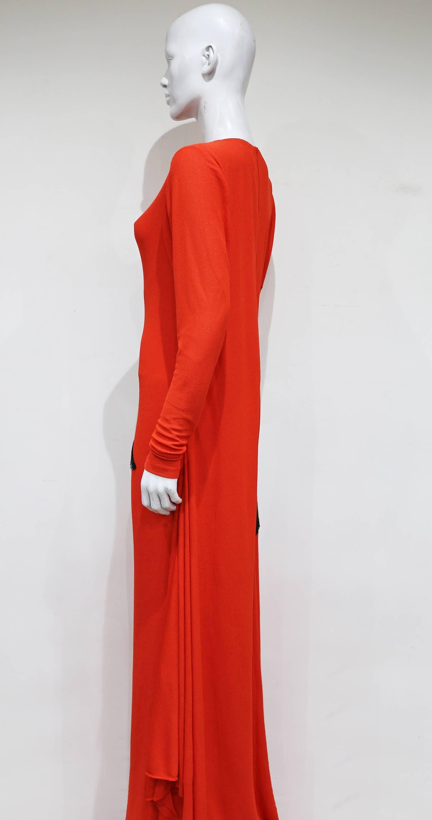 Tom Ford embellished pop art inspired coral evening dress, c. 2013 2