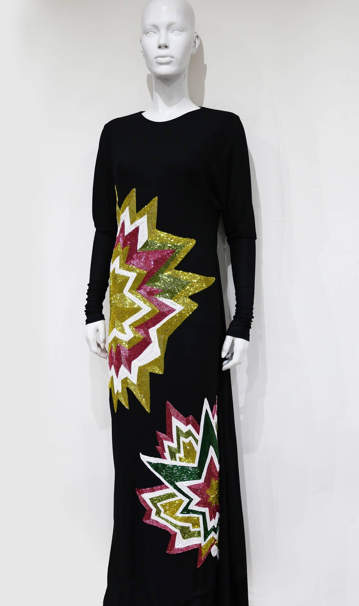 Tom Ford Embellished Pop Art Inspired Black Evening Dress, C. 2013 In New Condition In London, GB