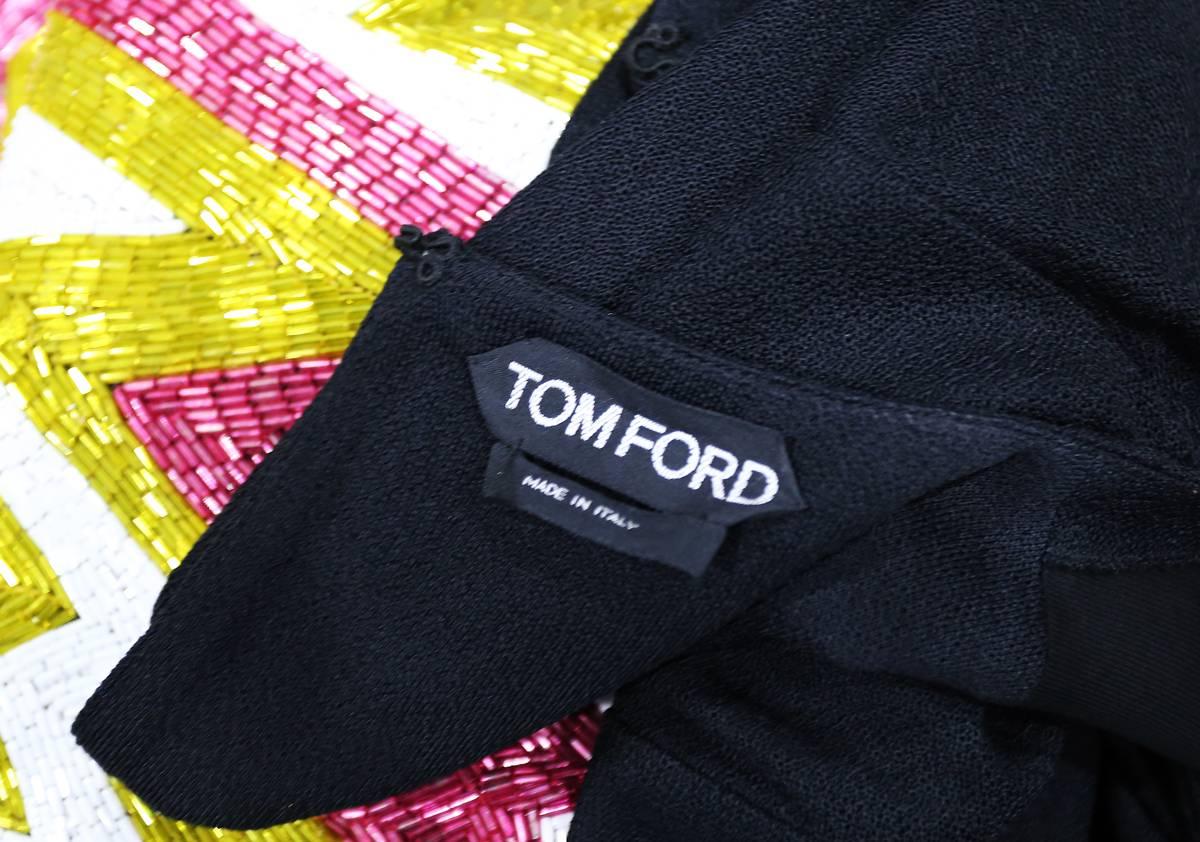 Tom Ford Embellished Pop Art Inspired Black Evening Dress, C. 2013 4