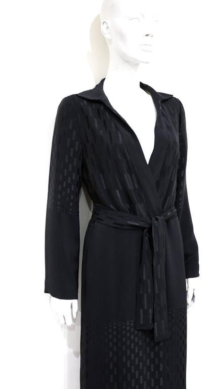 Yuki black silk oriental style shirt dress, c. 1970s For Sale at ...