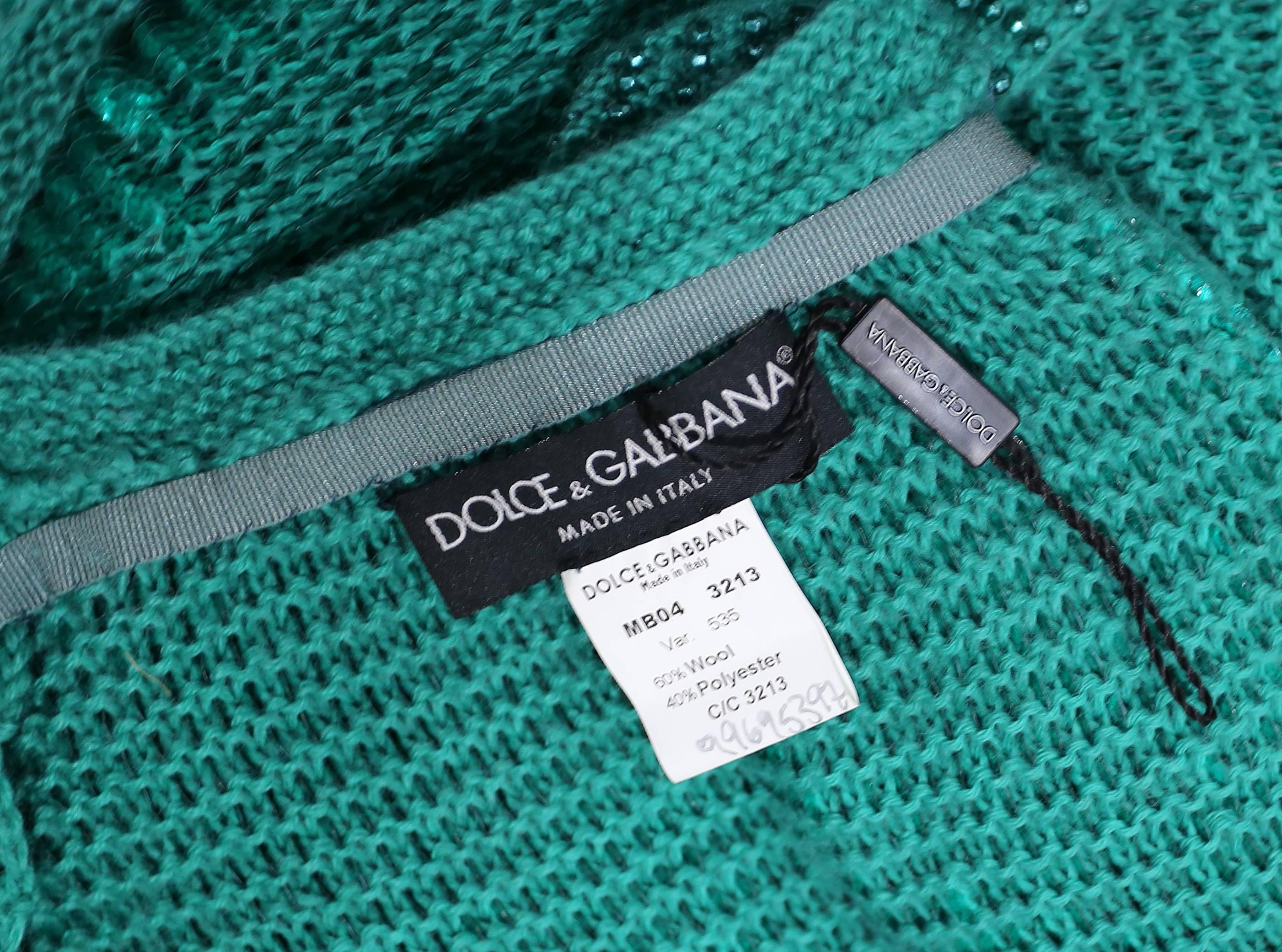 Dolce & Gabbana full length sequinned knitted evening dress coat 2