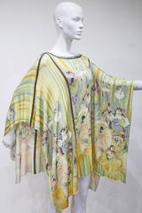 Jean Paul Gaultier poncho with Edgar Degas dancing ballerinas print, c. 1990s