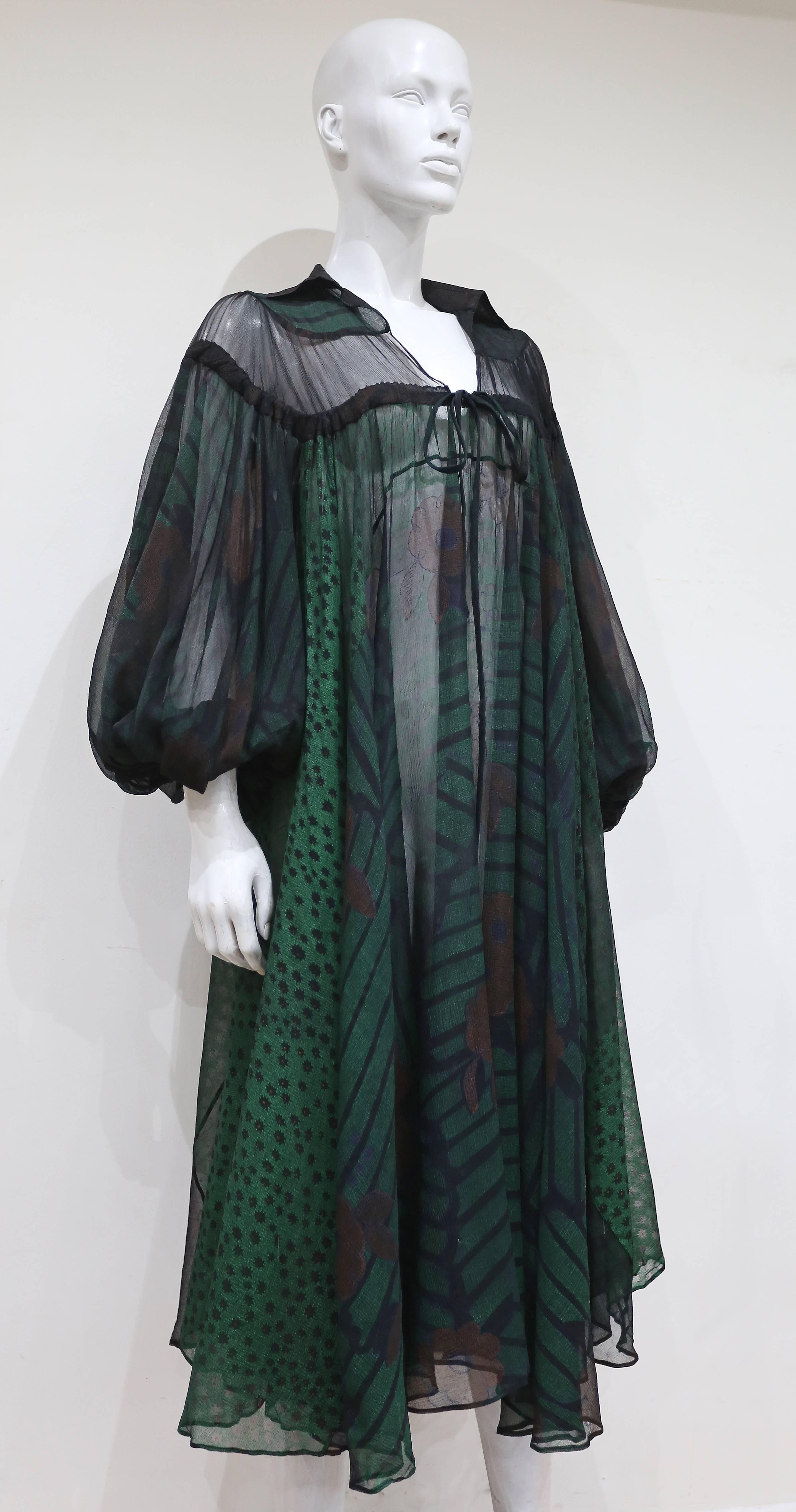Ossie Clark extraordinary chiffon dress with Celia Birtwell print, c. 1968 - 69 2