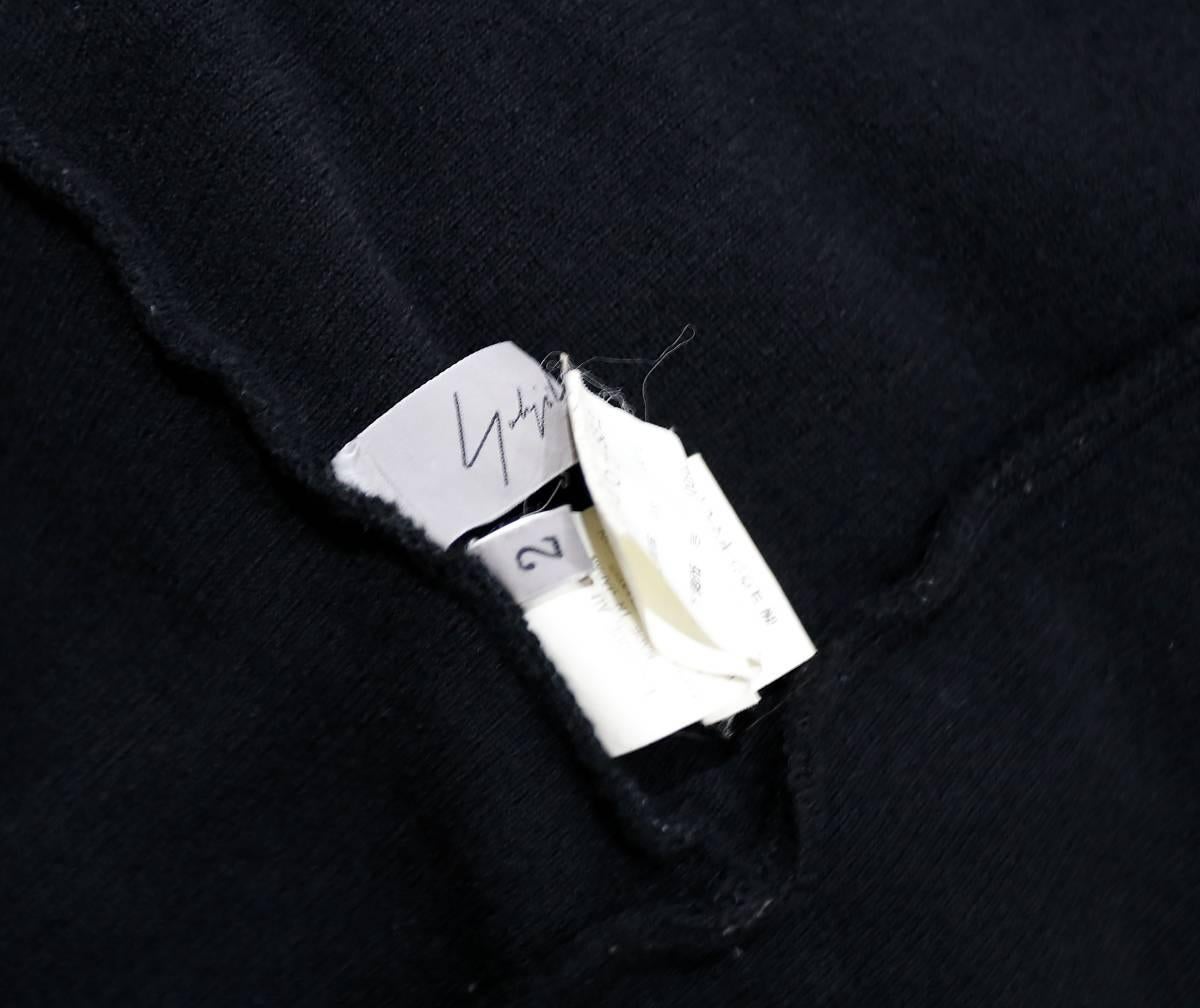 Black Yohji Yamamoto deconstructed denim jacket, c. 1990s