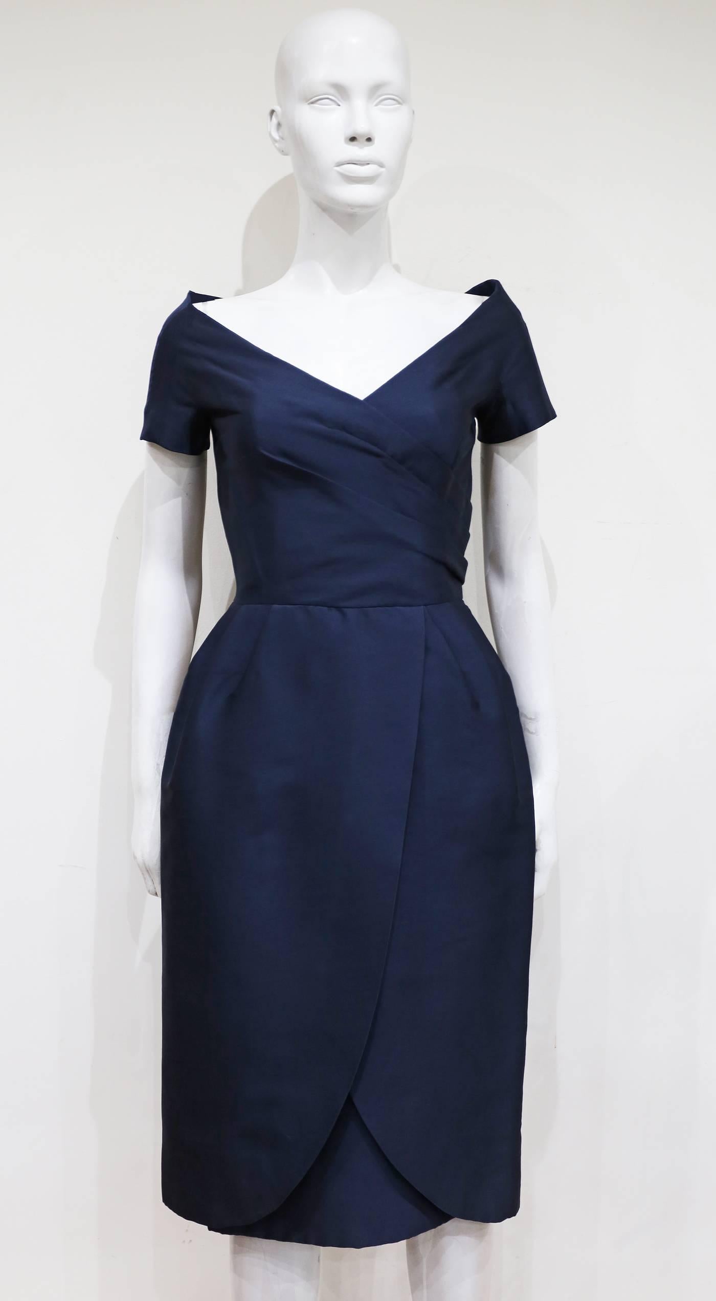 Rose Bertin Couture silk cocktail dress, c. 1950s In Excellent Condition In London, GB