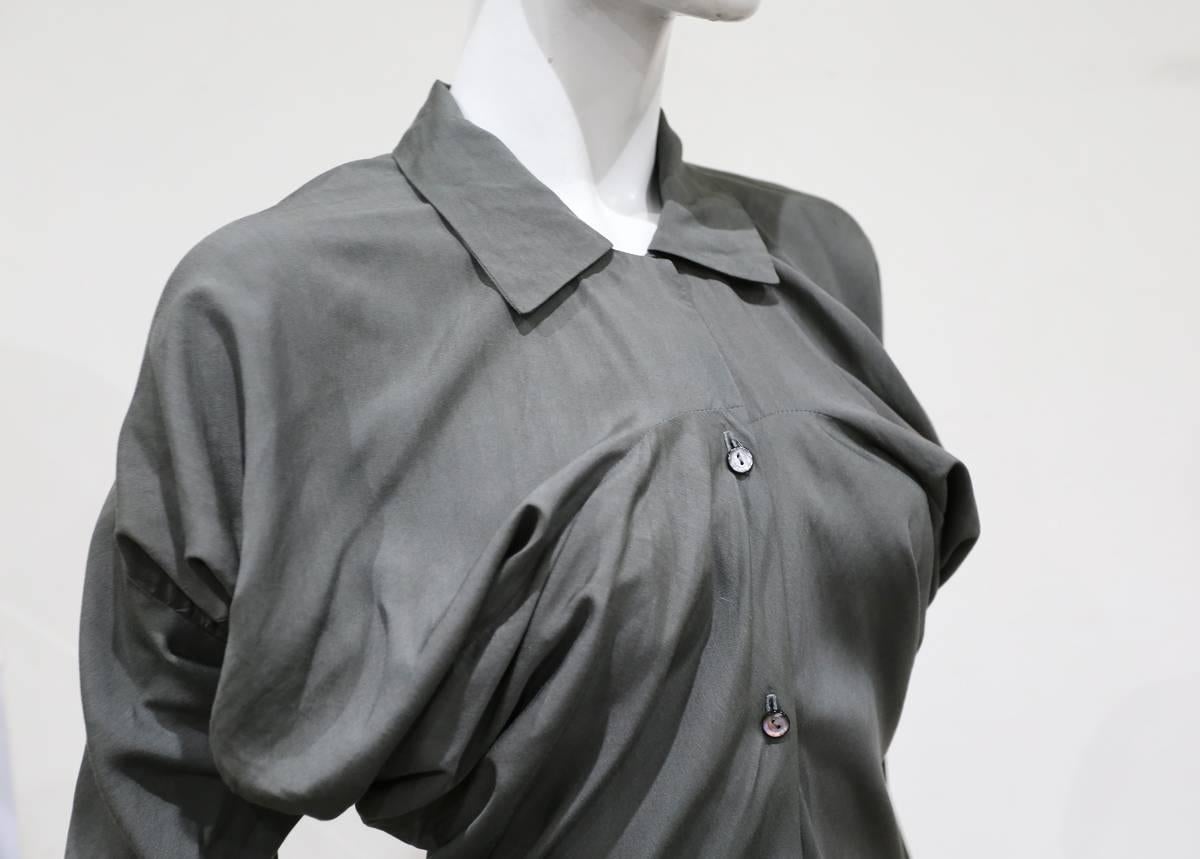 John Galliano twisted rayon blouse, c. 1987 In Excellent Condition In London, GB
