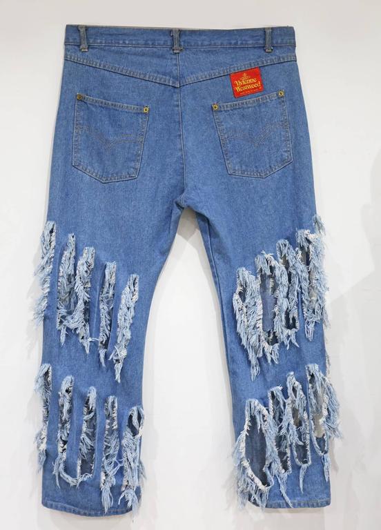 Vivienne Westwood 'CUT AND SLASH' hipster jeans, c. 1991 at