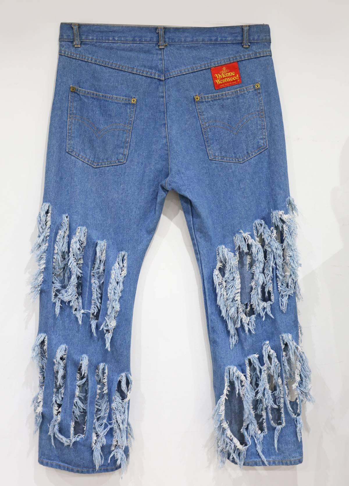 Vivienne Westwood 'CUT AND SLASH' hipster jeans, c. 1991 at 1stDibs ...