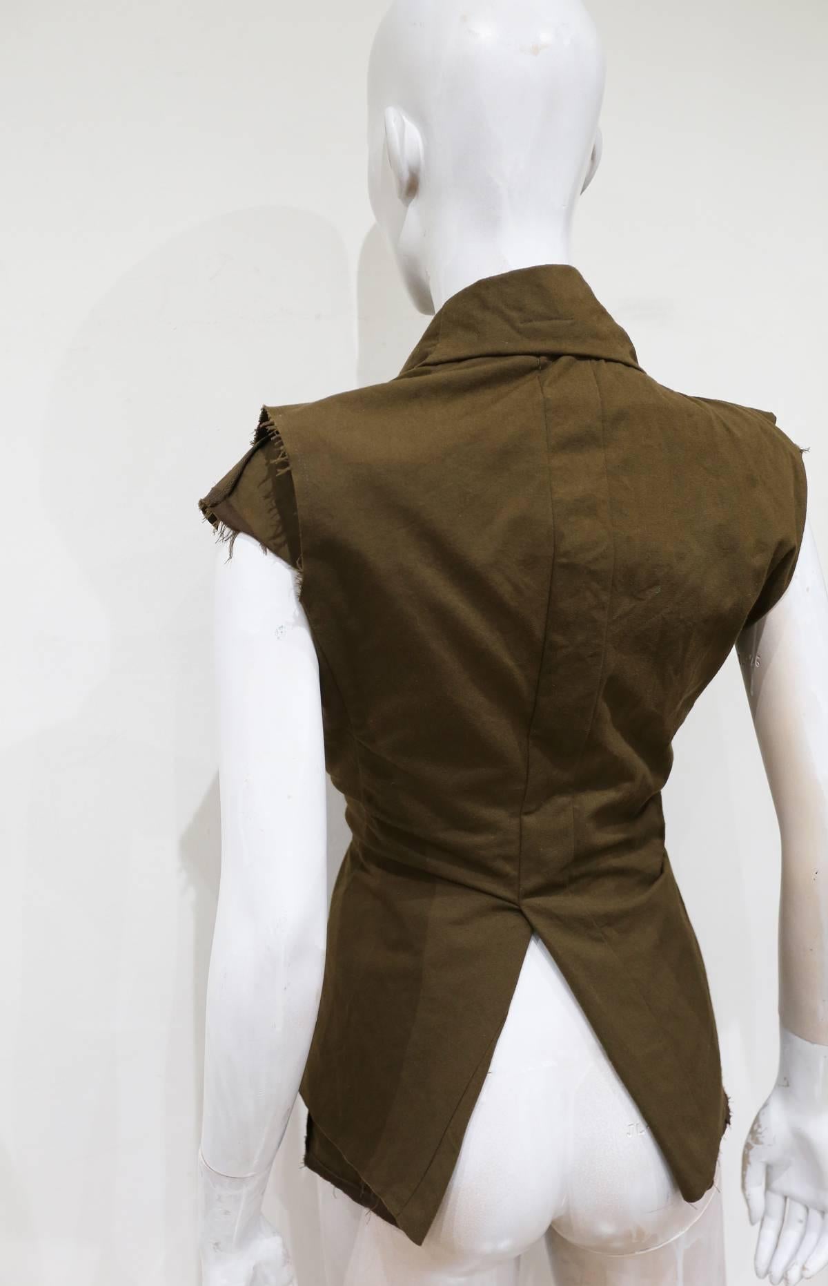 COMME des GARCONS deconstructed twisted waistcoat, c. 2002 In Good Condition In London, GB