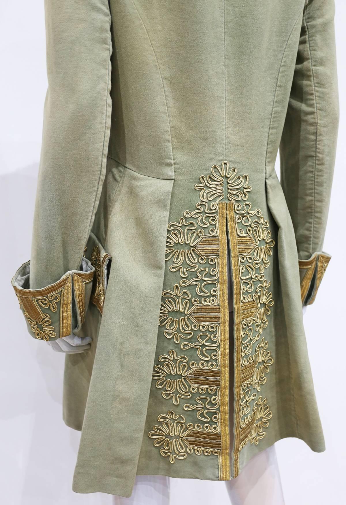 Ralph Lauren military inspired Napoleon jacket with lame embroidery, c. 2000s 1